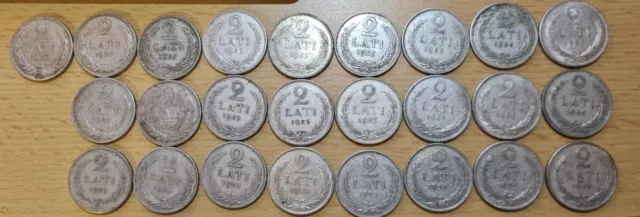 2 Lats Lati 1925 Latvia