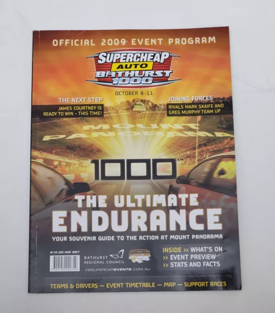 2009 Supercheap Auto Bathurst 1000 V8 Supercars Event Program+ Ticket