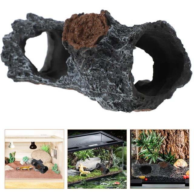 Decoración de terrario delicada tronco de terrario para reptiles resistente al desgaste resistente al desgaste