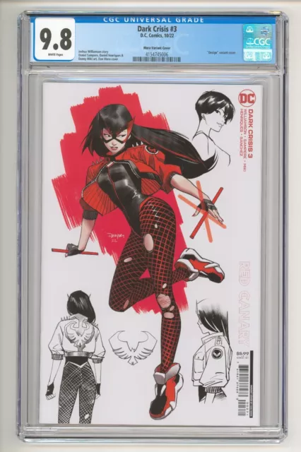 Dark Crisis #3 Dan Mora Design Variant CGC 9.8 - First Red Canary