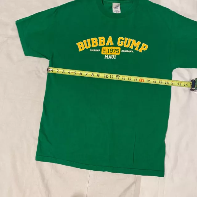 Bubba Gump Shrimp Maui Hawaii Green Graphic Souvenir Tshirt - L 3