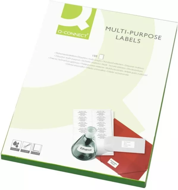 Multipurpose White Labels A4 Sheet Die Cut (Pack of 100)