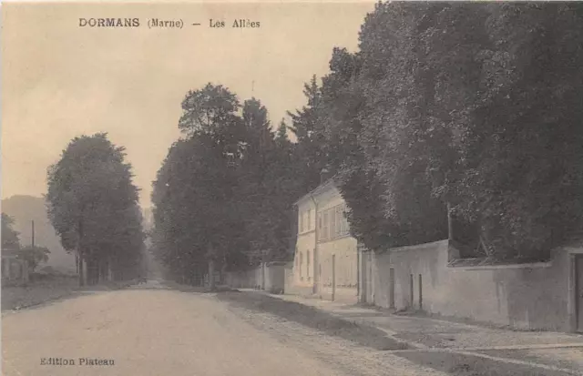 Cpa 51 Dormans Les Allees