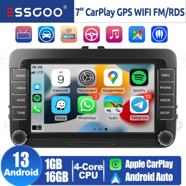 Android 13 For Renault Clio 4 2016 - 2019 Auto Wireless CarPlay Radio Car  Multimedia Player GPS DSP IPS Display Screen No 2 Din