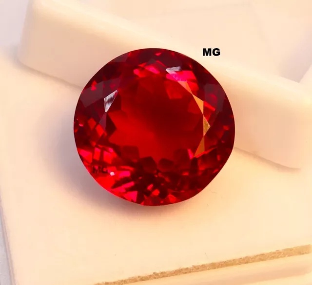 Natural 25.20 Ct Certified BURMA Pigeon Blood Red Ruby Unheated Loose Gemstones