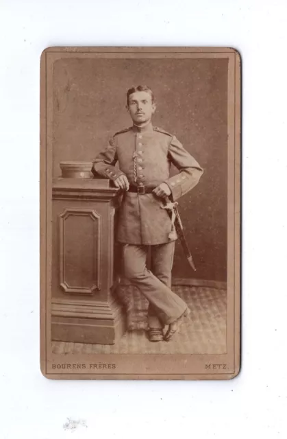 CDV Foto Soldat - Metz um 1880