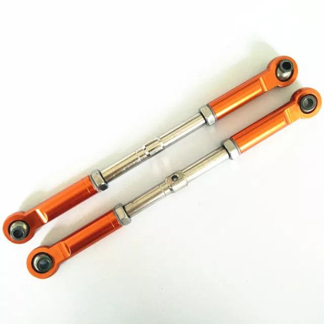 For HPI Savage Flux X XL 4.6 5.9 HP Harden Steel Adjustable Turnbuckles Orange