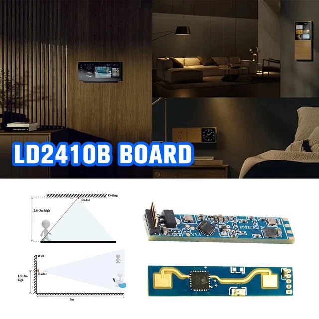 Modulo sensore di movimento radar induttivo 24G presenza umana nuovo.