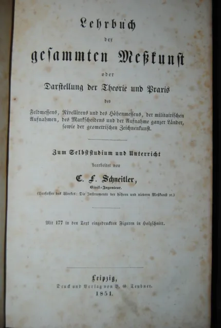 Schneitler - Lehrbuch der gesammten Meßkunst - 1851