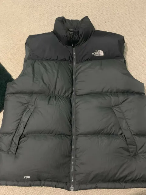 The North Face Nuptse 700 Down Puffer Gilet Jacket Vest Size XL Chest 45-48"