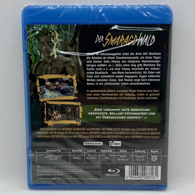 DER SMARAGDWALD BLURAY Film FSK12 John Boorman wahre Begebenheit NEU