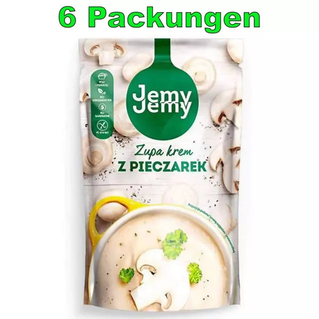Zuppa di crema di funghi Jemy Jemy confezione da 6 (6 x 375 g) piatto pronto