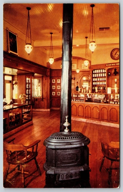 Postcard Pot-bellied Stove in Upjohn Drugstore, Disneyland P198