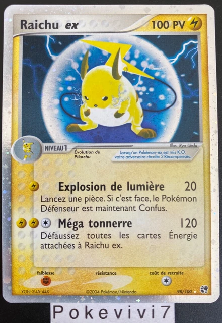 Carte Pokemon RAICHU 98/100 EX Ultra Rare Bloc EX Tempête de Sable FR