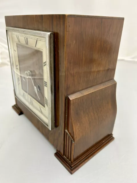 German Art Deco C1930’s Haller , Walnut Mantle Clock 2