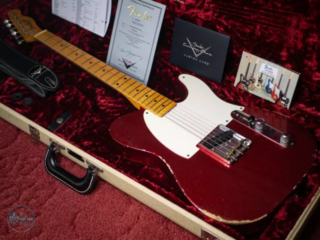 2015 Fender Roadshow Ltd Ed. Custom Shop ’55 Esquire Relic – Faded Red Sparkle