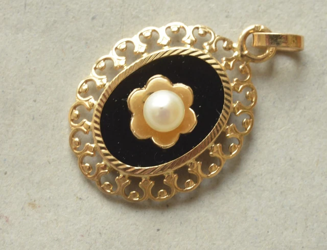 Pendentif En Or 18 Carats Avec Ambre - Or Jaune - 1,98 G - Occasion