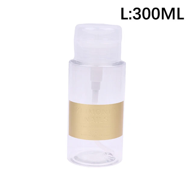 Empty Nail Cleaner Dispenser Refillable Bottle Press Pump Bottles 150/200/300 ql