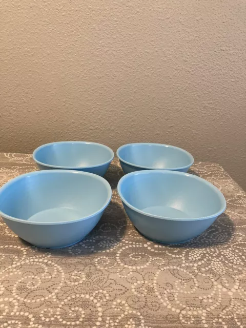 Brand New Tupperware Legacy Pinch Bowls Blue 400ml /1.5 cup Set of 4