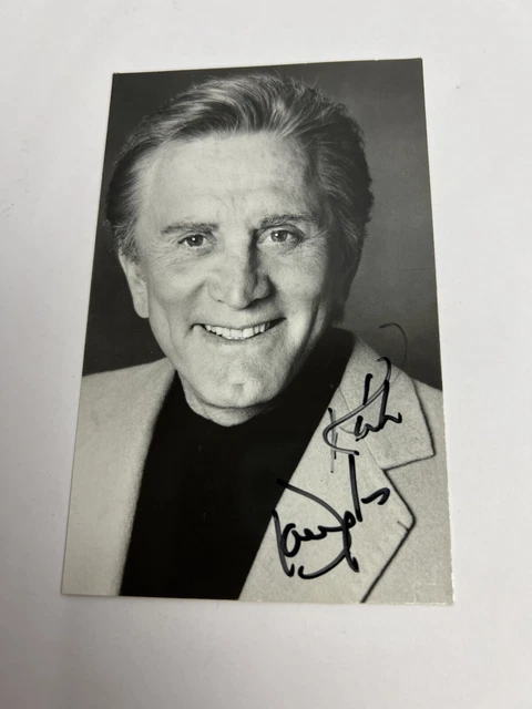 Actor Kirk Douglas Hand Autographed Signed 3x5 Photograph
