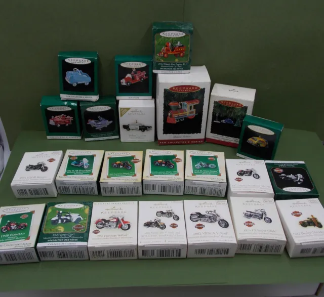 Hallmark Ornaments - Harley Motorcycles, Cars, Trucks & Trains - You Pick