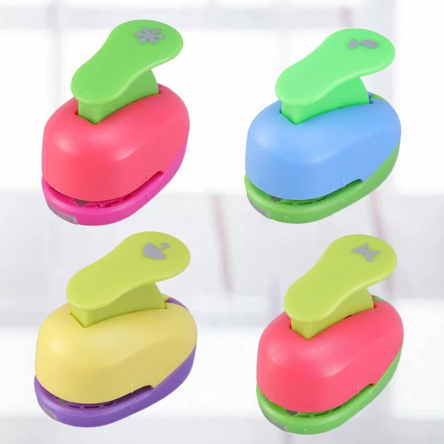 4 PIEZAS Mini orificio de papel Pequeño dispositivo de estampado de palanca que ahorra trabajo