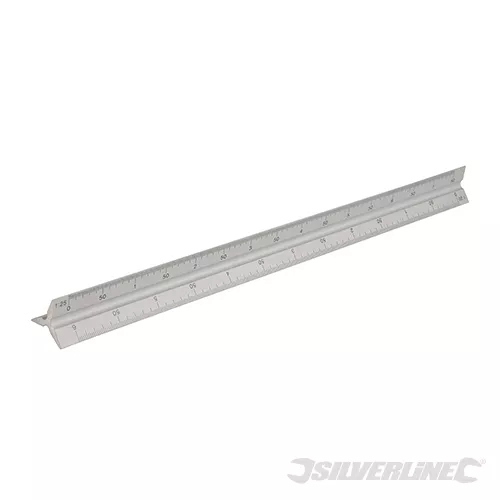 Silverline ~ Aluminium - Dreikantlineal 300mm 731001