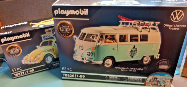 PLAYMOBIL 70827 VW Volkswagen Käfer 70826 Bulli Camping Bus T1 Special NEU OVP