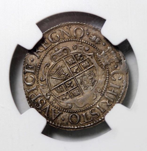 Silver Fourpence Groat England 1638-42 Aberystwyth Charles I NGC AU50 S2891