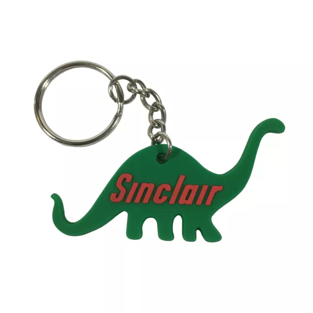 Official Sinclair Oil Promotional Keychain Dino Shaped Brontosaurus Dinosaur NIB