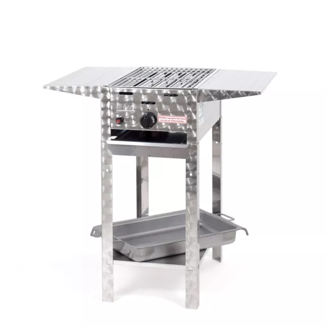 Edelstahl stationär Gasgrill Gasbräter 1-flammig (3,65kW) Grill BBQ K1STAP