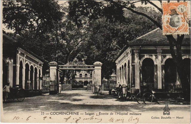 CPA AK VIETNAM SAIGON Entrance of the Military Hospital INDOCHINA (1221881)