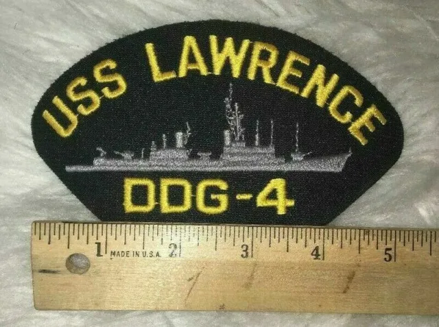 USS LAWRENCE DDG-4 Vintage NOS Patch Embroidered Navy Ship USA Naval