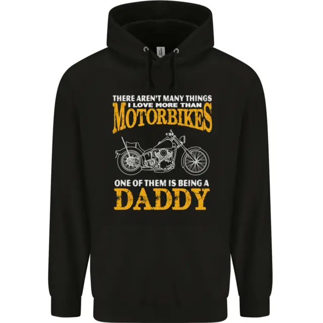 Being a Daddy Biker Motorcycle Motorbike Mens 80% Cotton Hoodie