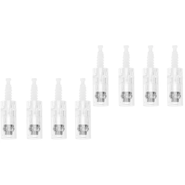 8 piezas cartuchos ranura a tornillo pluma de microagujas pluma de belleza automática