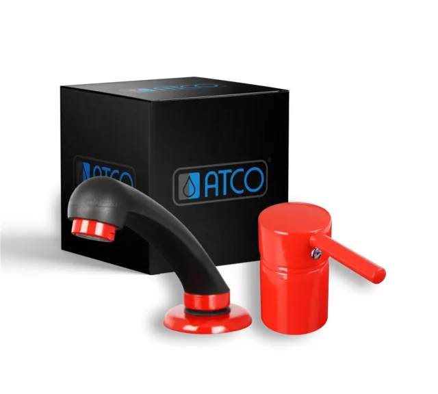 ATCO® NINO HD Friseur Einhebel Waschbeckenarmatur Handbrause Friseurarmatur rot