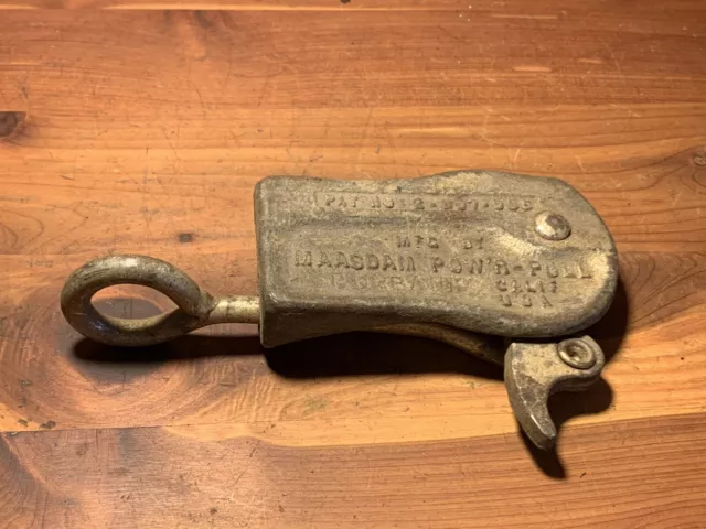 Vintage Maasdam Pow'r Pull Wire Cable Puller Burbank CA USA Pat. #2-607-095
