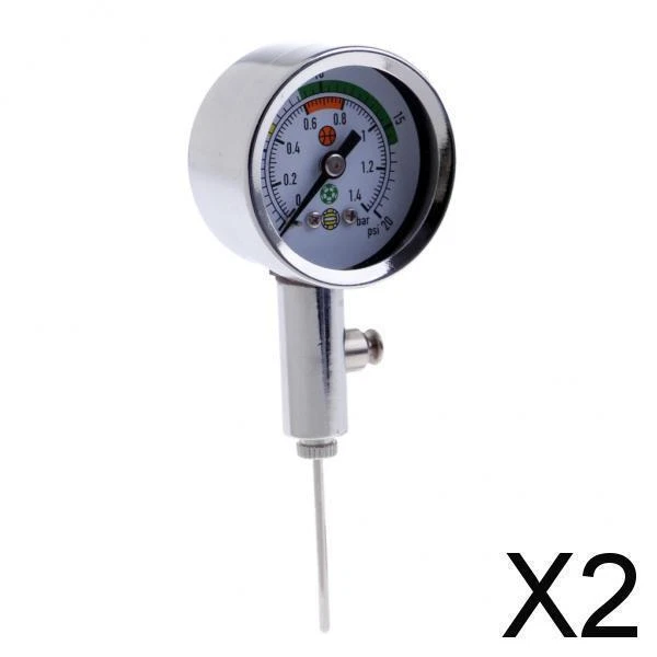 2X Fußball Ball Manometer für Volleyball Basketball Inflationsmessung