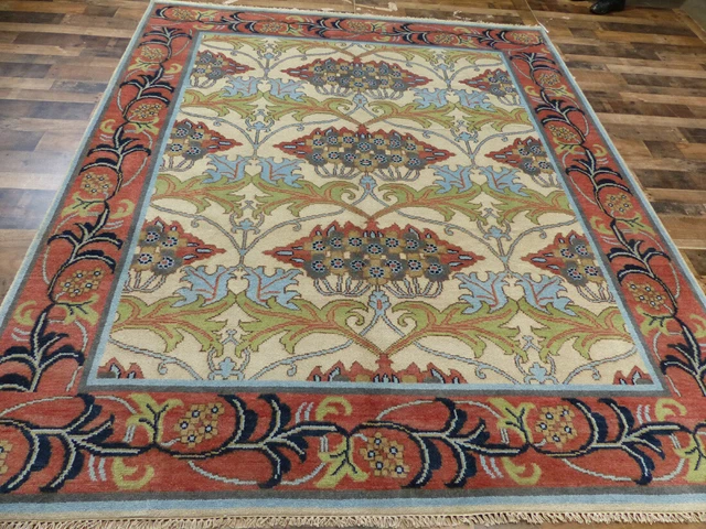8'x10' New William Morris Hand Knotted wool Arts & crafts Oriental area rug 8'x10' New William Morris Hand Knotted wool Arts & crafts Oriental area rug