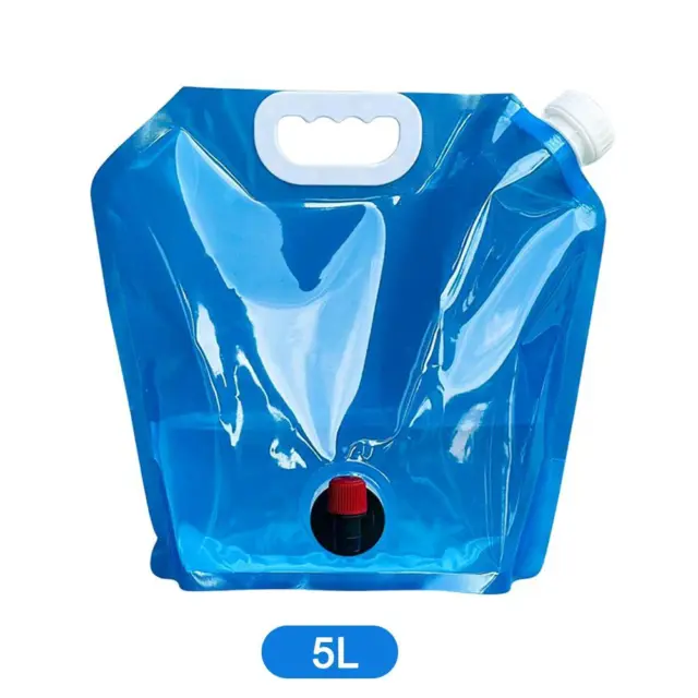 Camping Folding Water Bag No Leakage Water Container with Faucet Pouch (5L)
