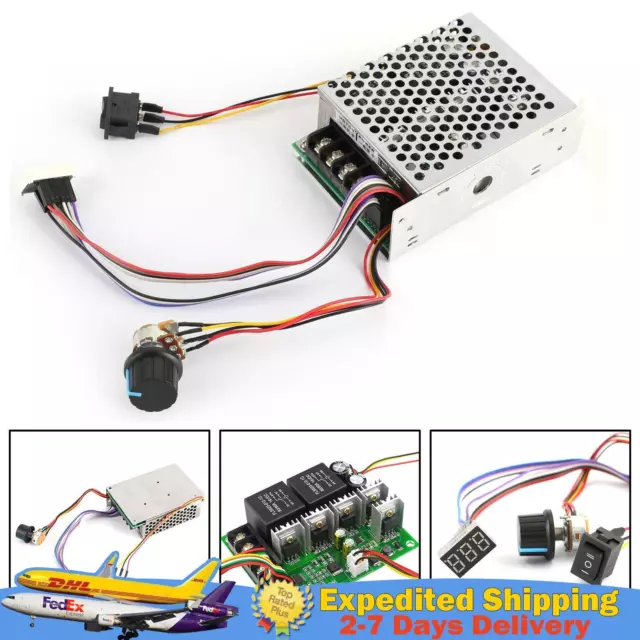 DC 10-55V MAX 60A PWM Motor Speed Controller CW CCW Reversible 12V 24V 36V
