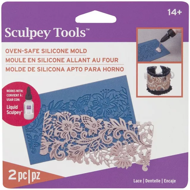 Liquid Sculpey Silicone Bakeable Mold W/Squeegee Lace