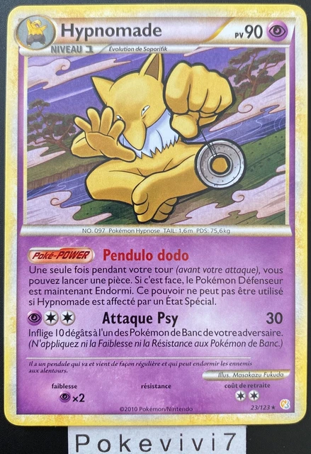 Carte Pokemon HYPNOMADE 23/123 RARE HGSS HEARTGOLD SOULSILVER FR OCCASION