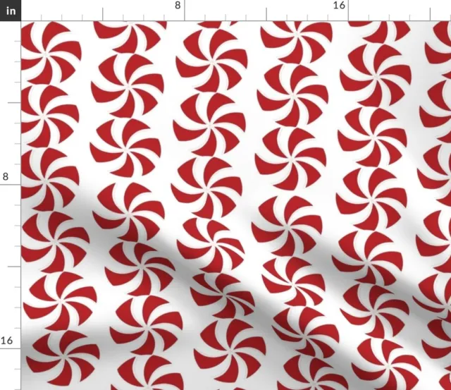 Christmas Candy Peppermint Holiday Swirl Sweets Spoonflower Fabric by the Yard
