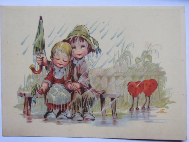 02E16 Carte Postale Cpsm 1950 - Humour Amourettes D'enfants Illustrateur Sa
