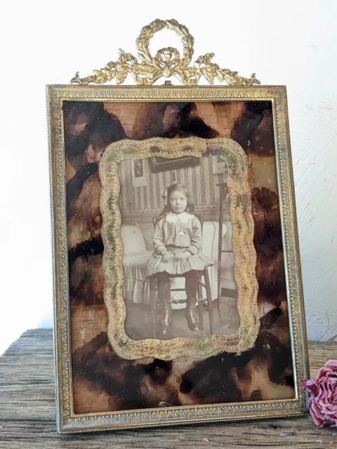 Lovely French Antique Brass Picture Frame Louis Xv Style