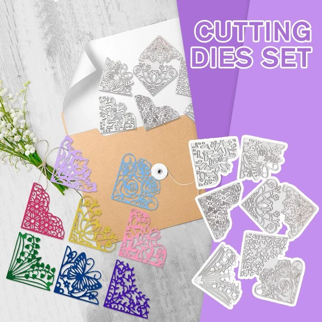 Fustelle per piastre di copertura a foglia Fustelle sottili in metallo con strisce di fumetti per album di scrapbooking fai-da-te Creazione di carte Decorazione artigianale di carta  15