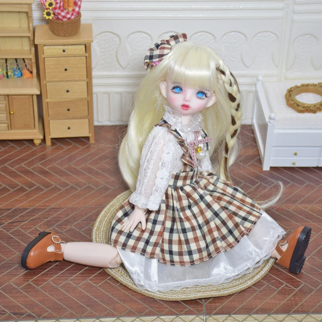 Bambola 1/6 BJD ragazza 12 pollici palla articolata bambole MSD + trucco viso occhi parrucca vestiti