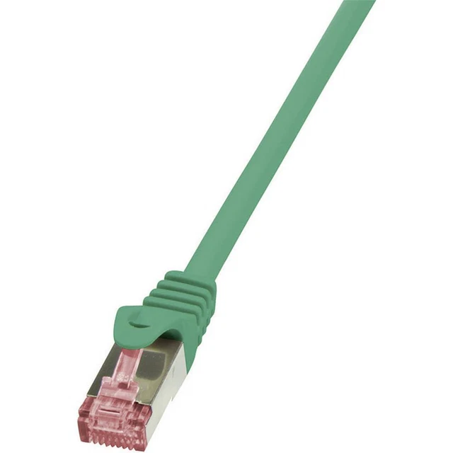 Câble réseau RJ45 CAT 6 S / FTP LogiLink - 2 connecteurs RJ45 - 1,50 m - Vert -