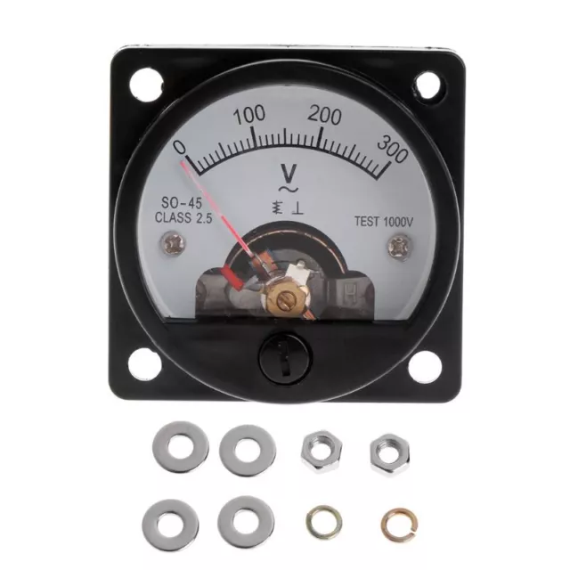 Analog Dial Panel Meter Voltmeter Gauge SO-45 AC 0-300V with Clear Scale